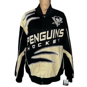 NWT Men’s Pittsburgh Penguins GIII Sports by Carl Banks Full-Snap Varsity Jacket